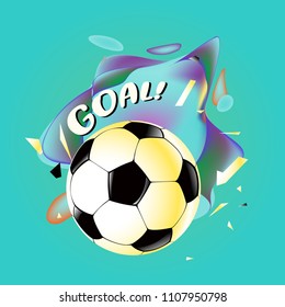 Soccer and football goals banner icon design. Poster and banner design template for soccer championship