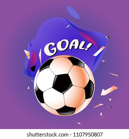Soccer and football goals banner icon design. Poster and banner design template for soccer championship