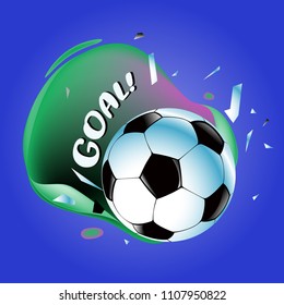 Soccer and football goals banner icon design. Poster and banner design template for soccer championship
