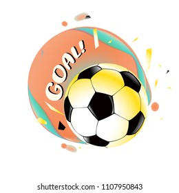 Soccer and football goals banner icon design. Poster and banner design template for soccer championship