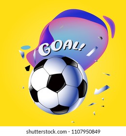 Soccer and football goals banner icon design. Poster and banner design template for soccer championship