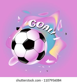 Soccer and football goals banner icon design. Poster and banner design template for soccer championship
