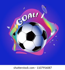 Soccer and football goals banner icon design. Poster and banner design template for soccer championship
