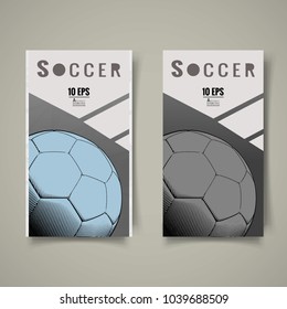 Soccer and football graphic layout design for multi purpose