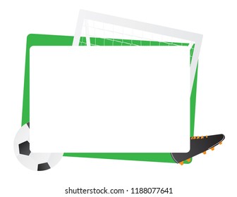 Soccer football green frame isolated