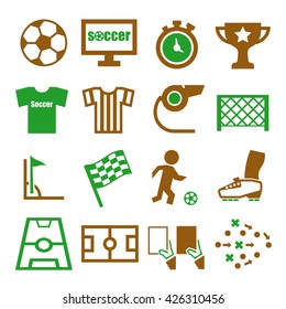 soccer, football icon set