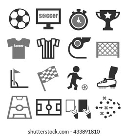 soccer, football icon set