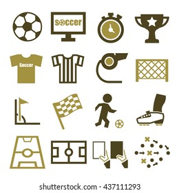 soccer, football icon set