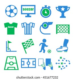 soccer, football icon set