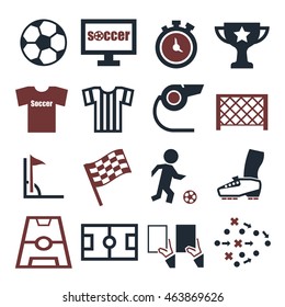 soccer, football icon set