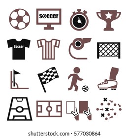 soccer, football icon set