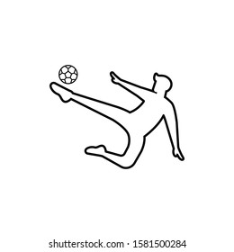 soccer or football icon. vector flat outline silhouette illustration for graphic and web design isolated on white background. sport soccer or football design for symbol, logo, website, app.