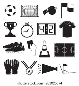 Soccer or Football Icons Set