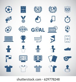 Soccer, football icons set.