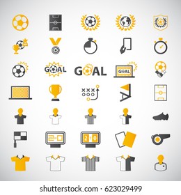 Soccer, football  Icons set. Illustration eps10. Vector