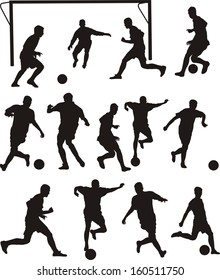 soccer or football icons - team sport