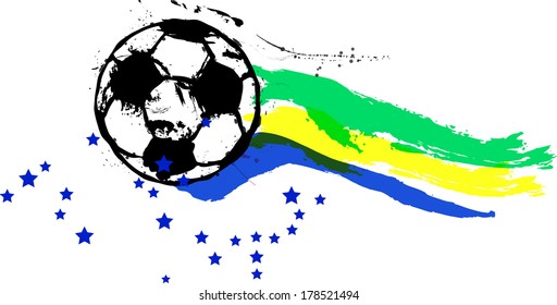 soccer / football illustration, brazil
