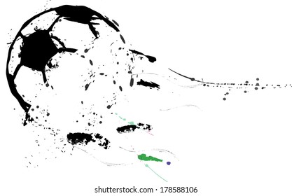 soccer / football illustration, brazil