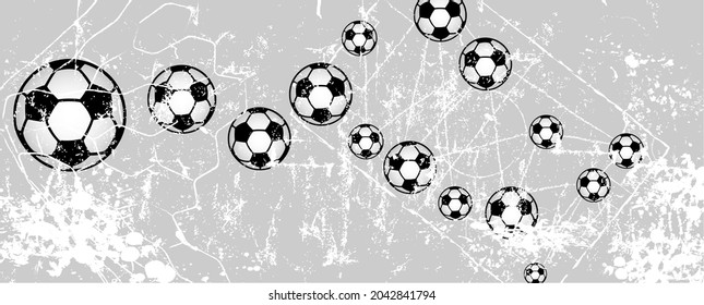 Soccer or Football illustration for the great soccer event this year,grungy vector mockup, back ground easily to remove, not grouped with foreground