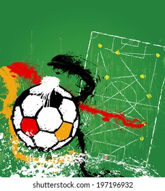 Soccer / Football illustration,germany, free copy space, vector 