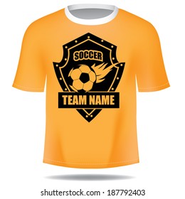 Soccer or football insignia tee EPS 10 vector, grouped for easy editing. No open shapes or paths.
