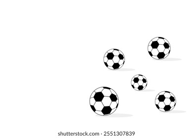 Futebol Ou Futebol Isolado Em Fundo Branco Com Espaço Para Cópia. Ilustração de vetor