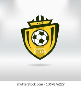 Soccer Football league logo design elements for sport team. vector