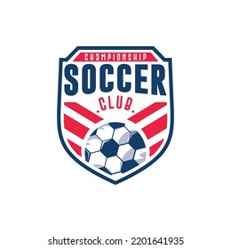Soccer football logo design template