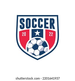 Soccer football logo design template