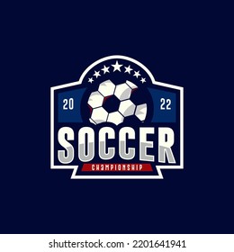 Soccer football logo design template