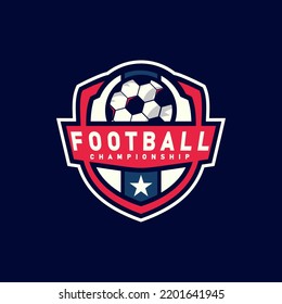 Soccer football logo design template