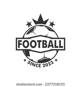Soccer Football logo design vector illustration, football logo icon template