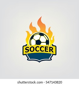 soccer or football logo design, Vector illustration