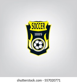 soccer or football logo design, Vector illustration