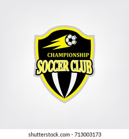 soccer or football logo design, Vector illustration