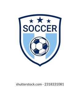 Soccer football logo emblem design.