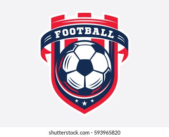 Soccer Football Logo Emblem Designs Templates Stock Vector (Royalty ...