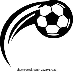 Soccer football logo icon with swoosh design