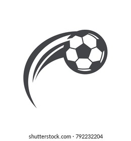 Soccer Football Logo Icon With Swoosh Design