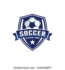 Soccer football logo template vector illustration