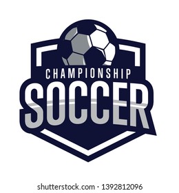 Soccer and football logo vector