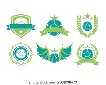 Soccer football logotypes team identity branding logo badges sign symbol sport academy design collection set