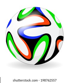 Soccer or football official ball on white background