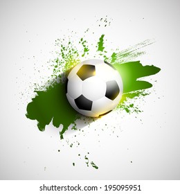 Soccer or football on a grunge background