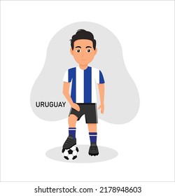 soccer or football player flat character
