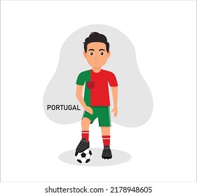 soccer or football player flat character