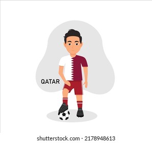 soccer or football player flat character