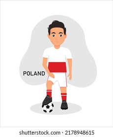 soccer or football player flat character