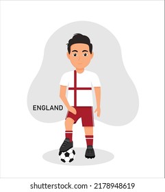 soccer or football player flat character