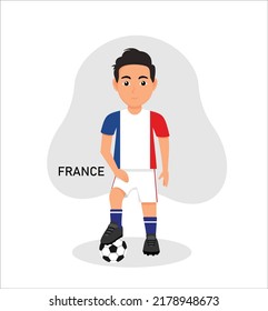 soccer or football player flat character